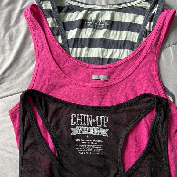 Large workout tanks chin up apparel, aerie, and SO wear it declare it bundle - Picture 2 of 2